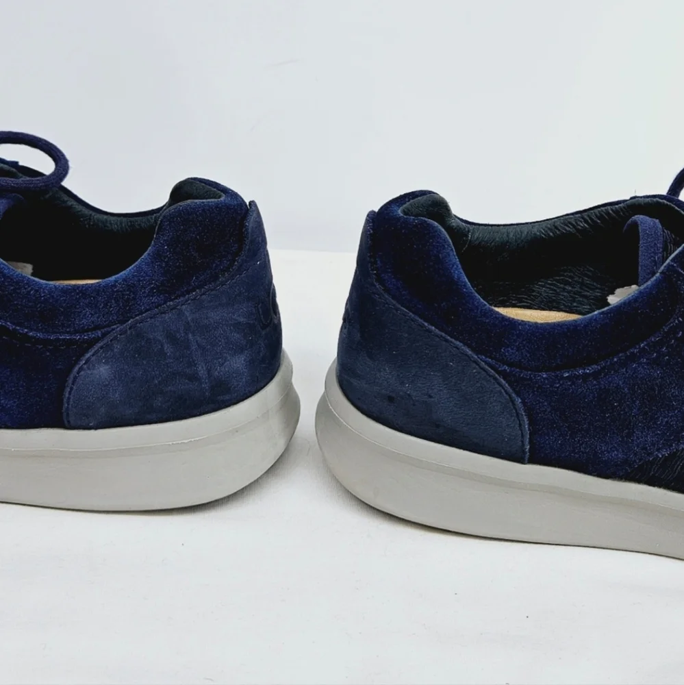 UGG Hepner Woven Lace-Up Sneakers Navy Suede Oxford Shoes Men 7.5